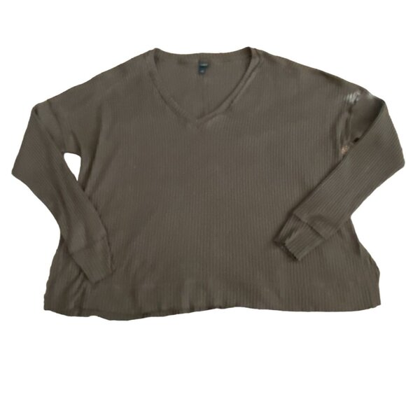 Wild Fable Womens Oversized V-Neck Shirt-Green-Size M-GUC - Picture 1 of 5